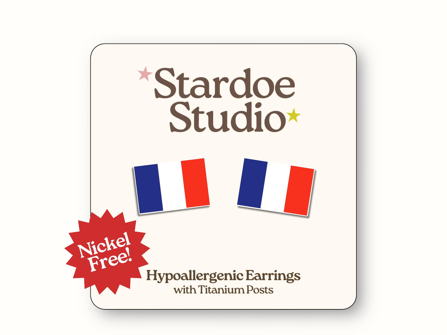 French Flag Earrings