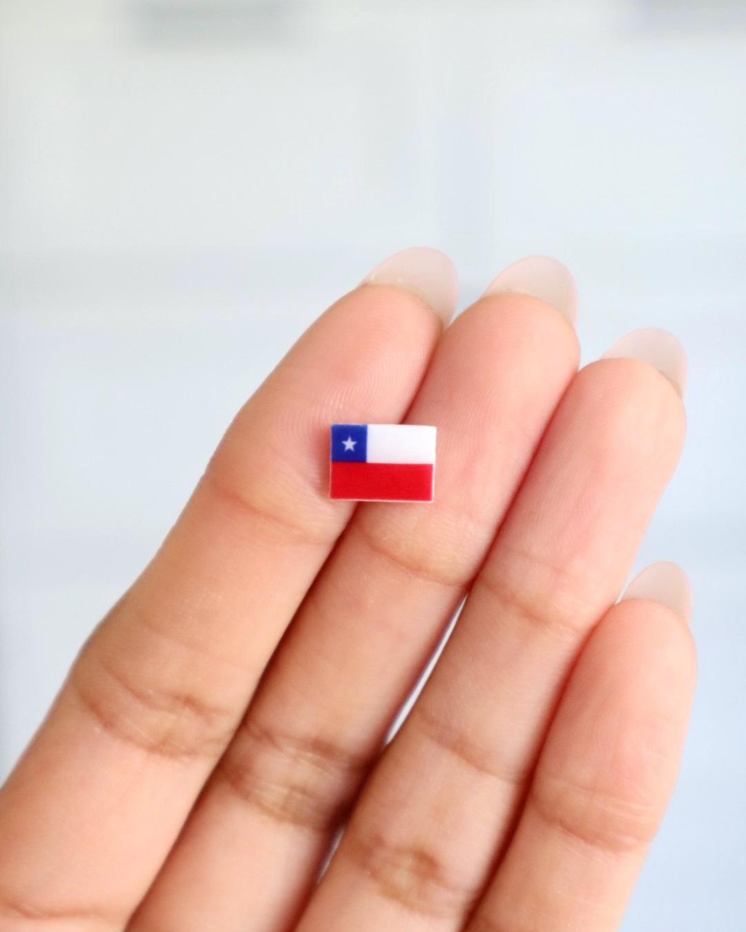 Chile Flag Earrings