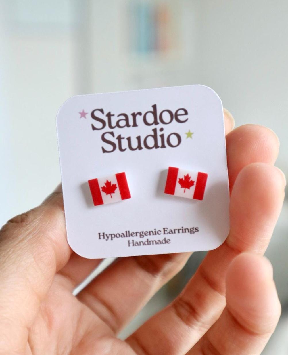 Canadian Flag Earrings