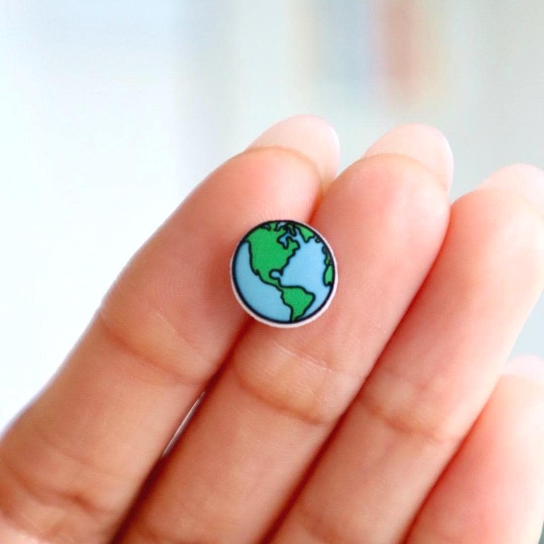 Planet Earth Globe Earrings