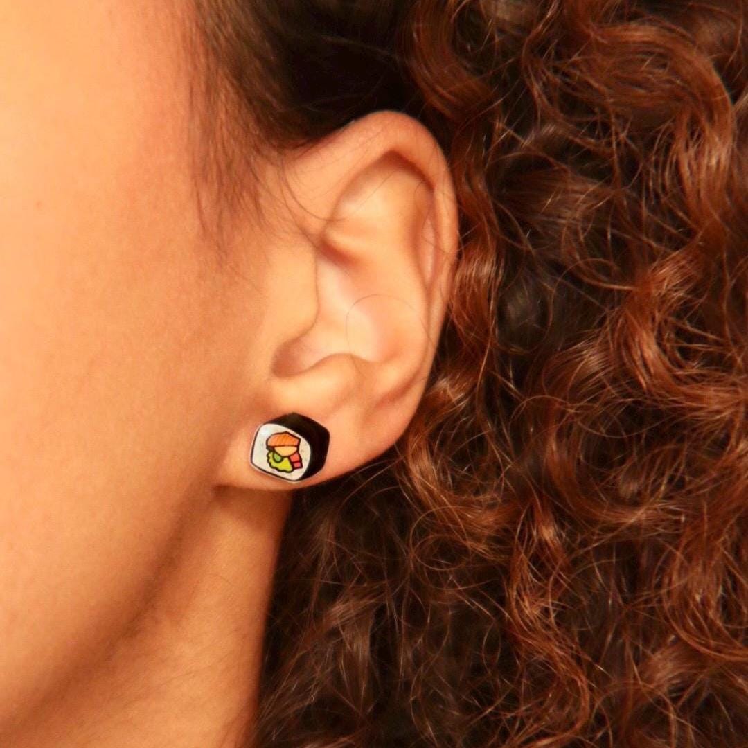 Sushi Roll Earrings