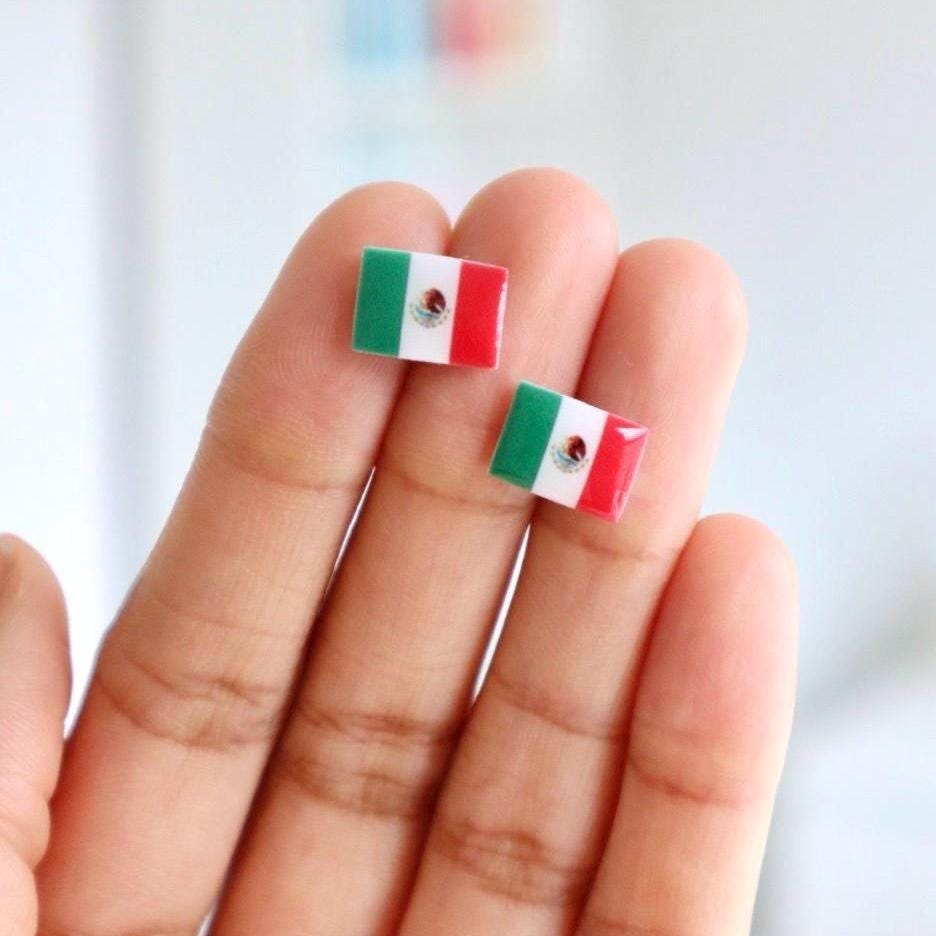 Mexican Flag Earrings