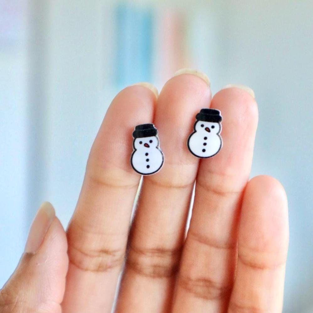 Snowman Earrings