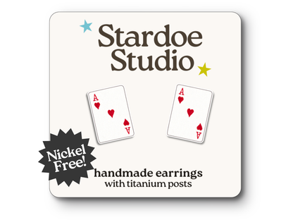 NEW Ace of Hearts Earrings