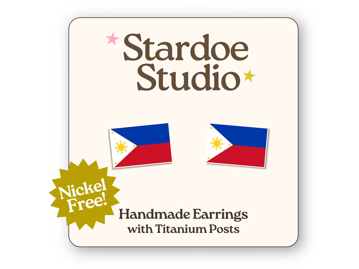 Philippines Flag Earrings