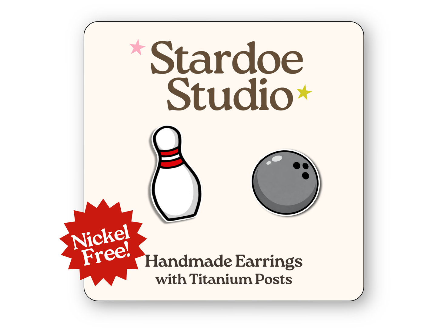 NEW Bowling Ball and Pin Earrings