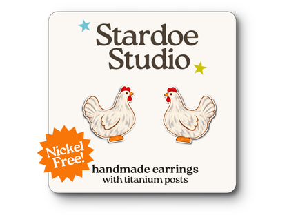NEW Chicken Earrings