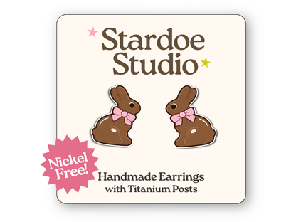 NEW Chocolate Bunny Earrings