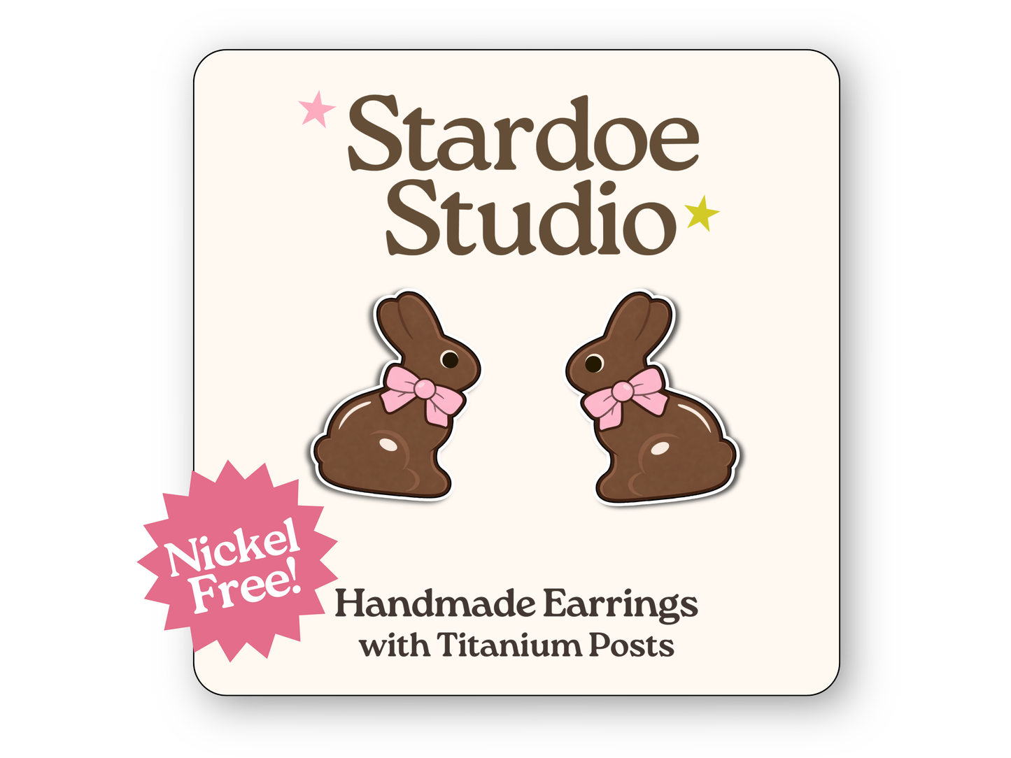 Chocolate Bunny Earrings