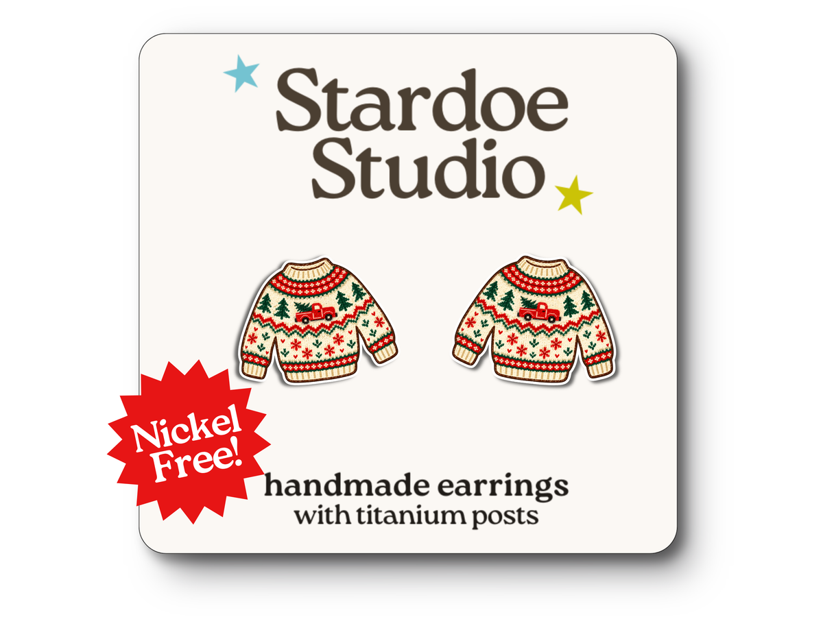 NEW Christmas Sweater Earrings