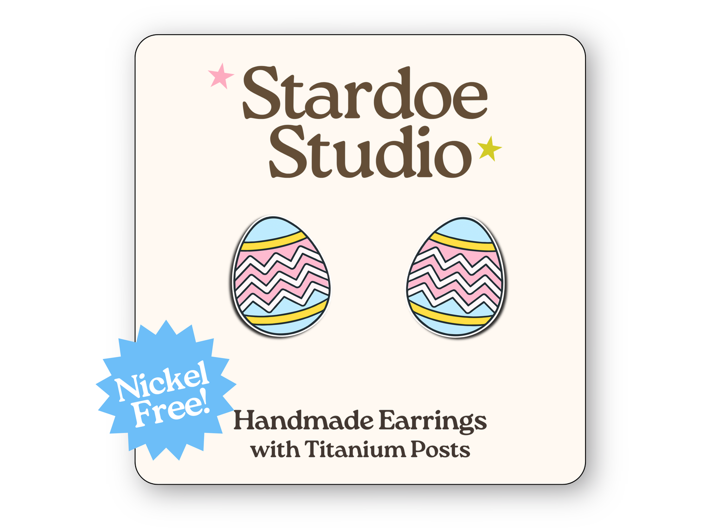 Easter Egg Earrings (Blue)