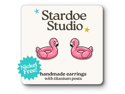 NEW Flamingo Floatie Earrings