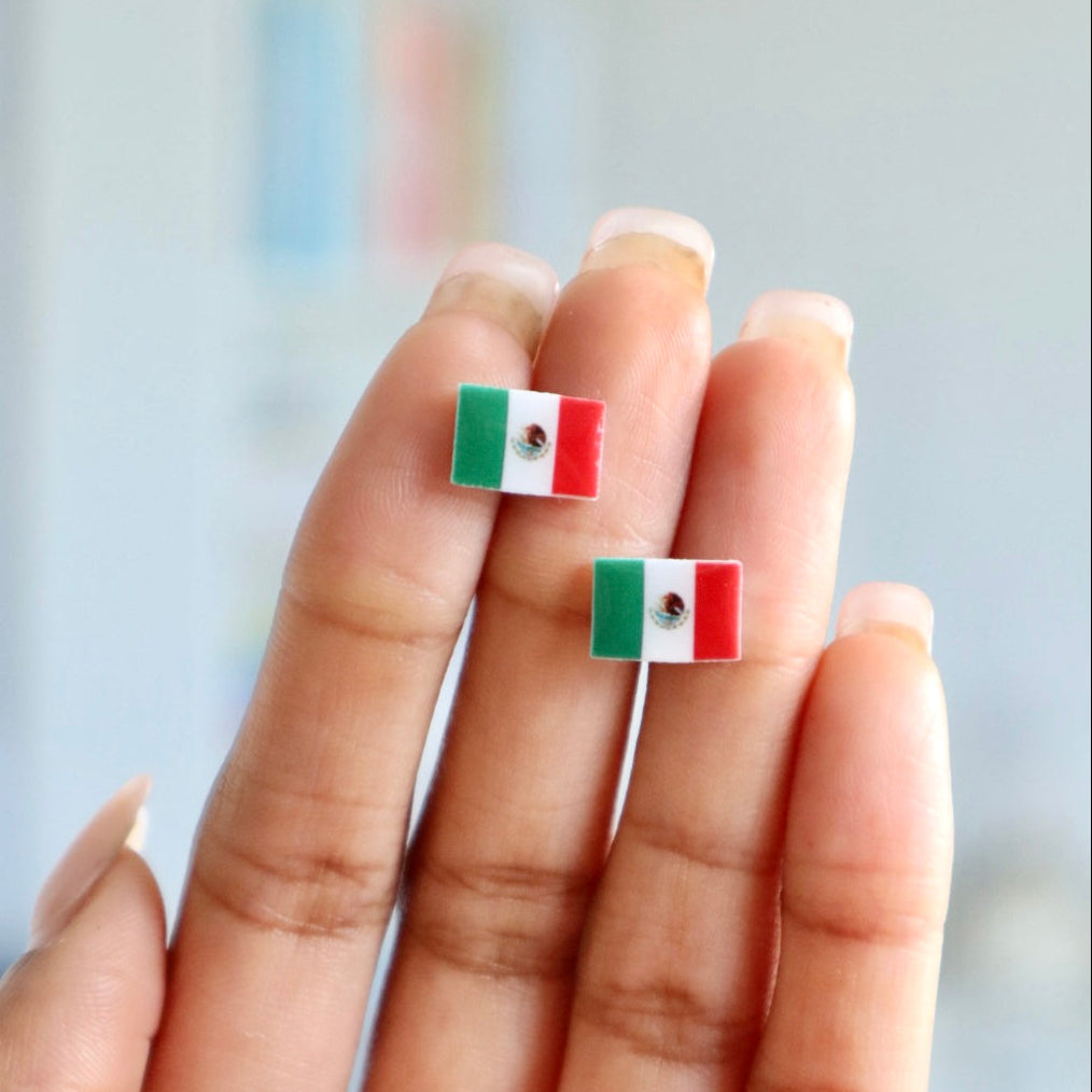 Mexican Flag Earrings