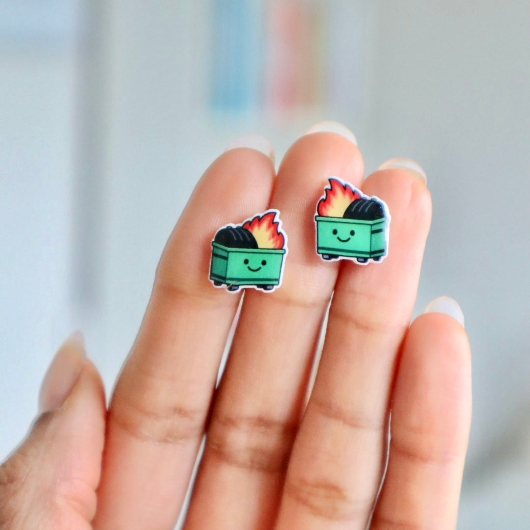 Dumpster Fire Earrings