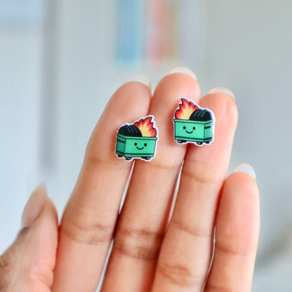 Dumpster Fire Earrings