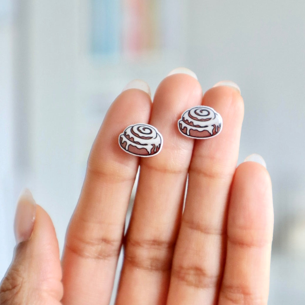 Cinnamon Roll Earrings