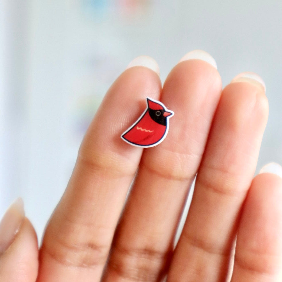 Cardinal Bird Earrings
