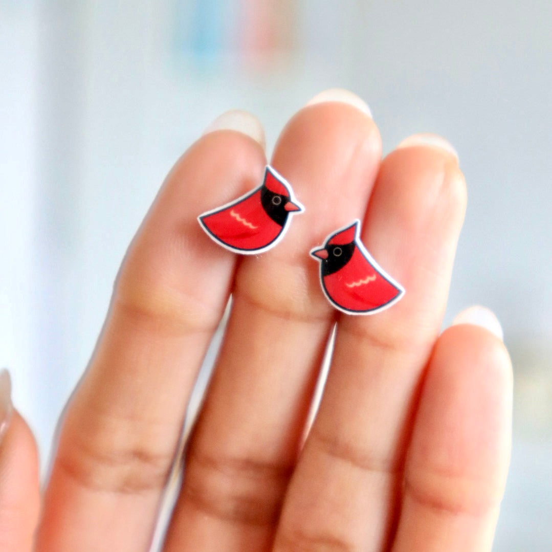 Cardinal Bird Earrings