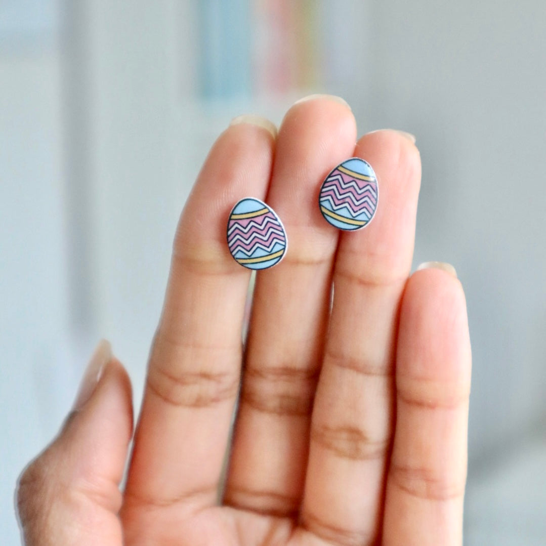 Easter Egg Earrings (Blue)