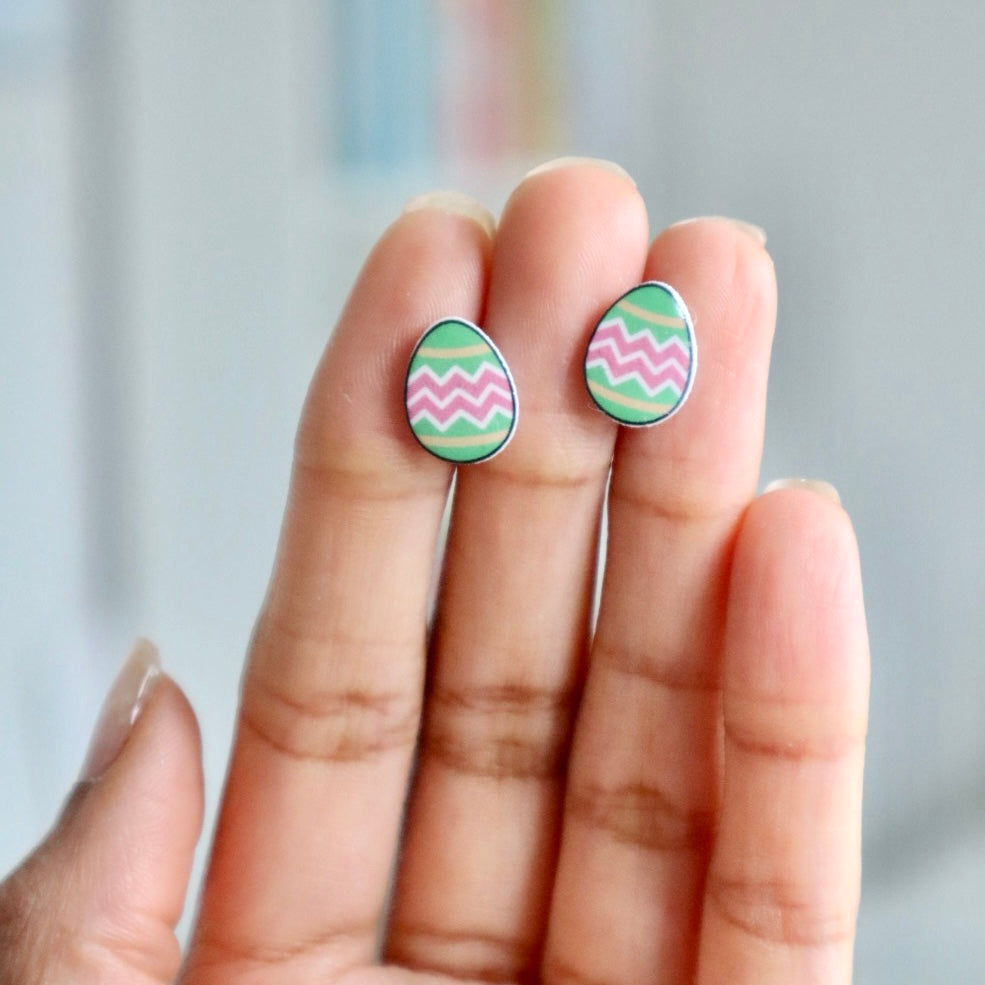Easter Egg Earrings (Green)