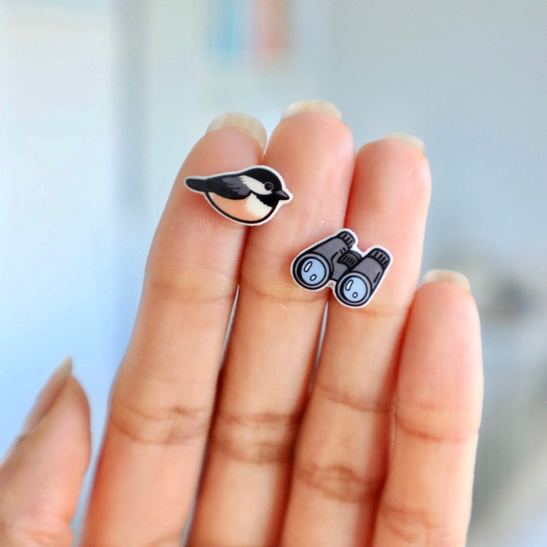 NEW Binocular and Bird Earrings