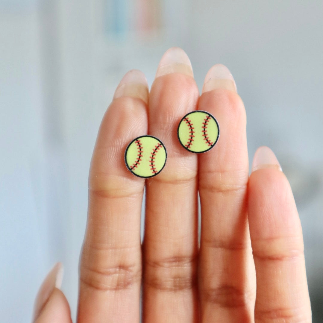 Softball Earrings