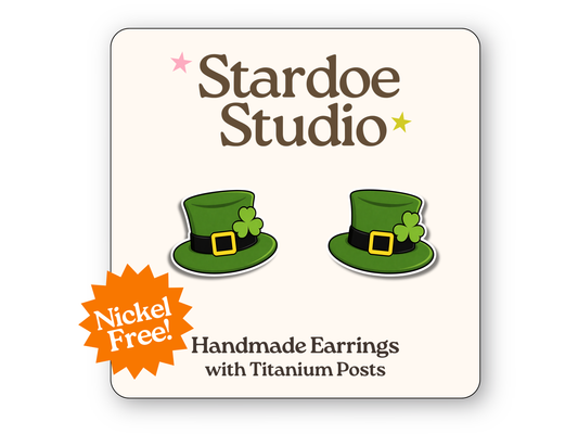 NEW Leprechaun Hat Earrings