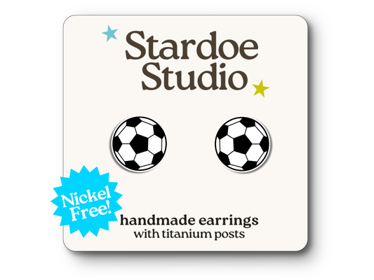 Soccer Ball Earrings