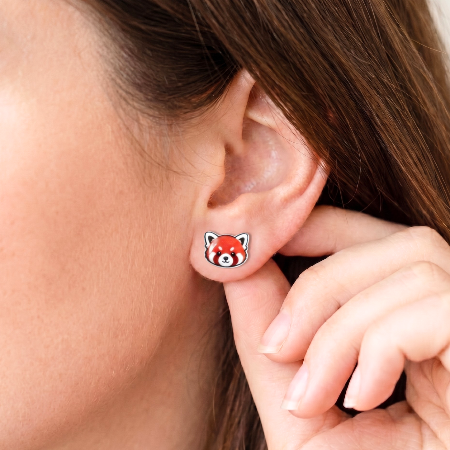 Red Panda Earrings