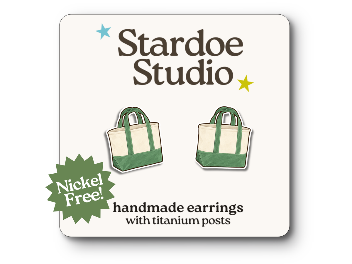 NEW Tote Bag Earrings