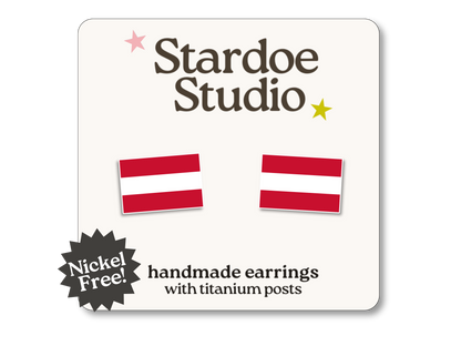 Austria Flag Earrings