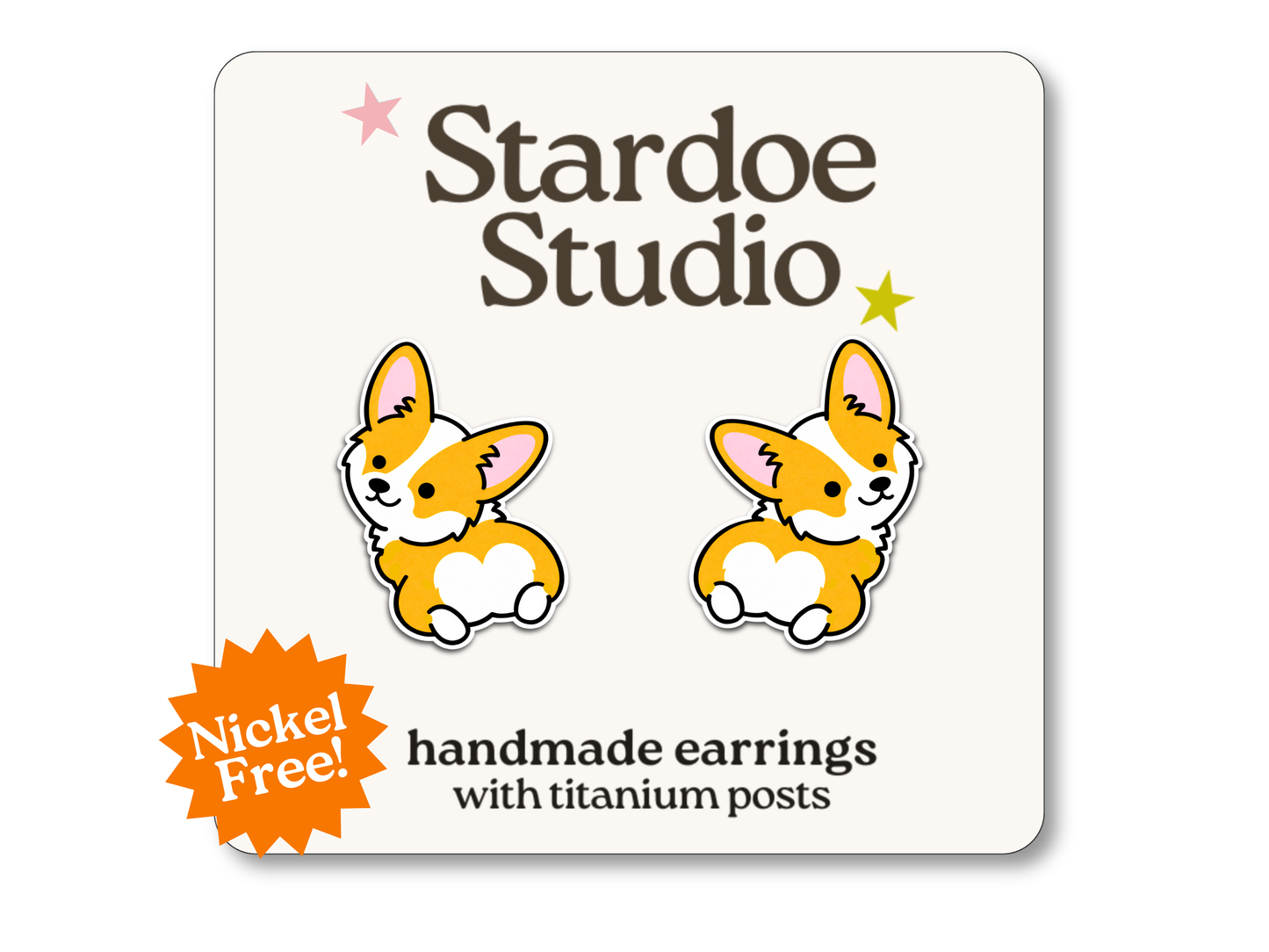 NEW Corgi Butt Earrings