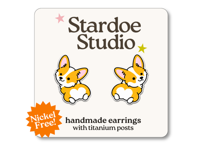 NEW Corgi Butt Earrings