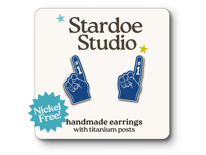 NEW Foam Finger Earrings