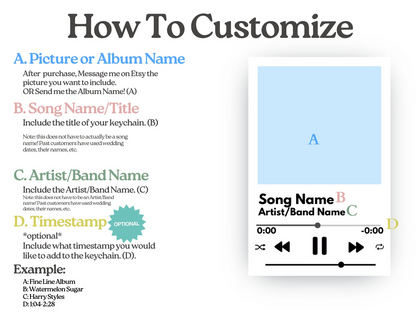 Custom Music Album Keychain