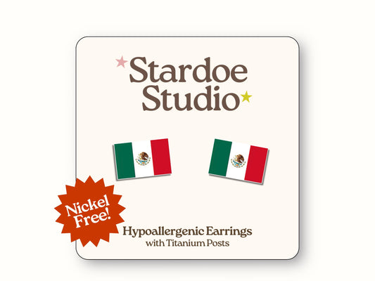 Mexican Flag Earrings