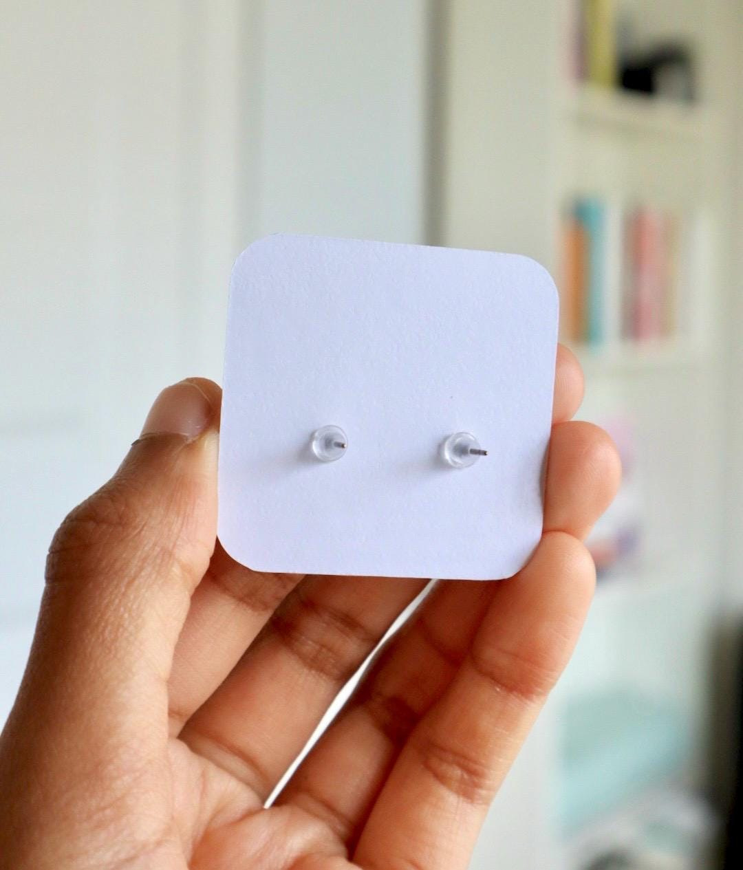 American Flag Earrings, Handmade USA Jewelry, Patriotic Fourth of July Earrings, Memorial Day Fun, Circular United States Flag Studs