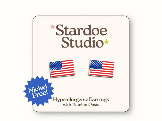 American Flag Earrings