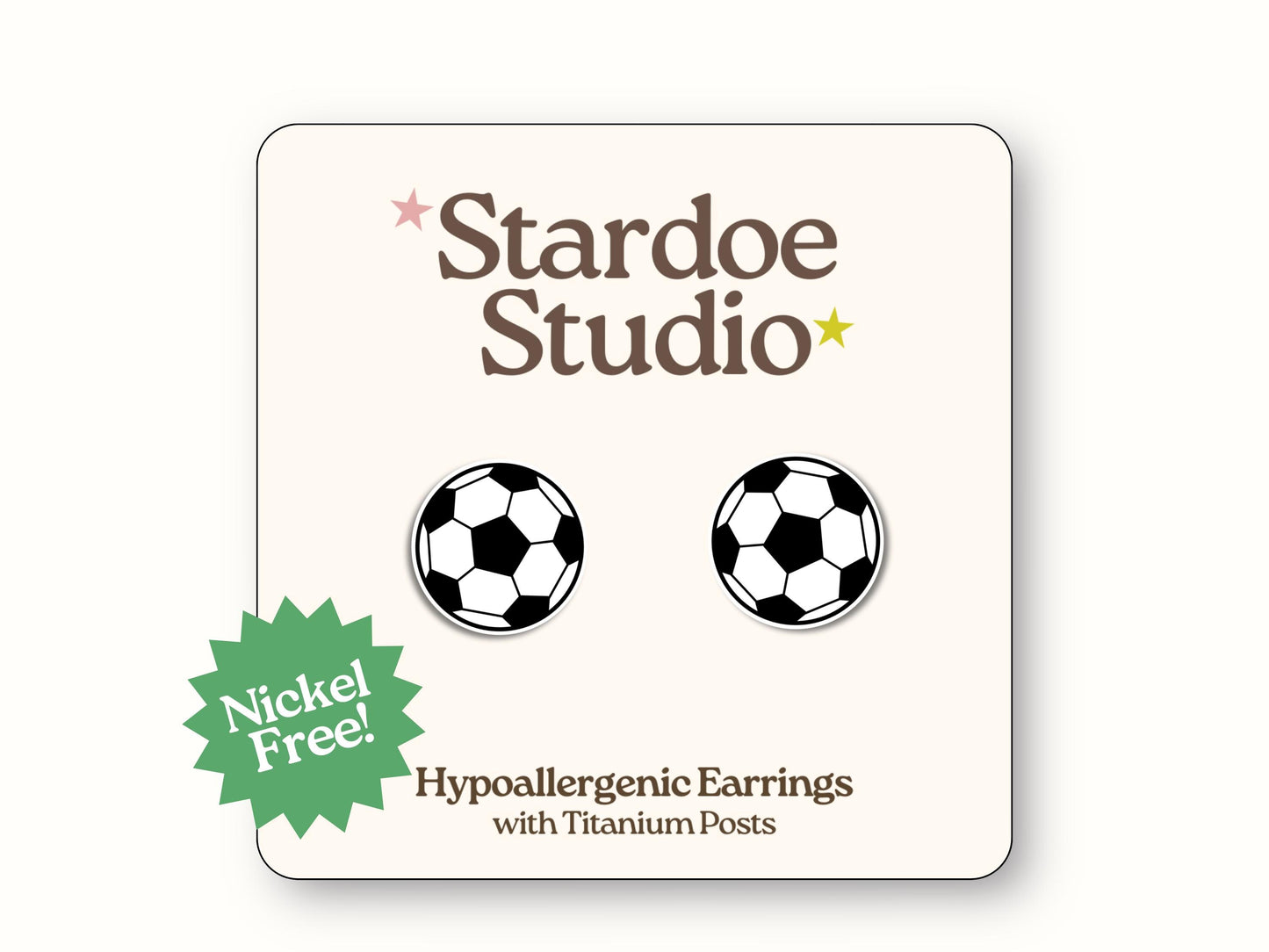 Soccer Ball Earrings