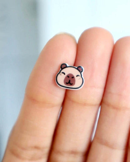 Capybara Face Earrings