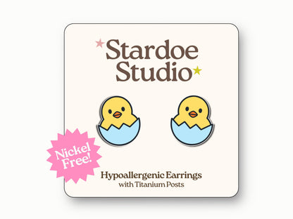 Easter Egg Duck Earrings