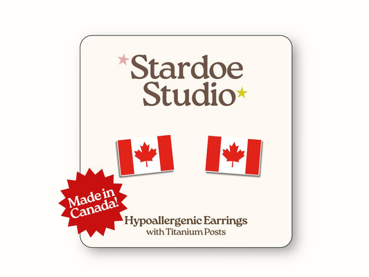 Canadian Flag Earrings