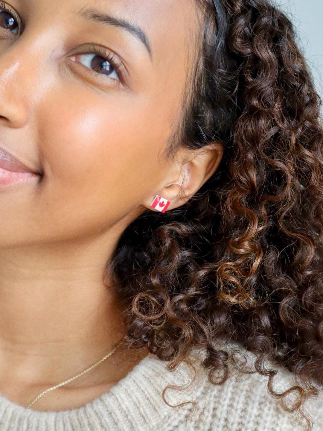Canadian Flag Earrings