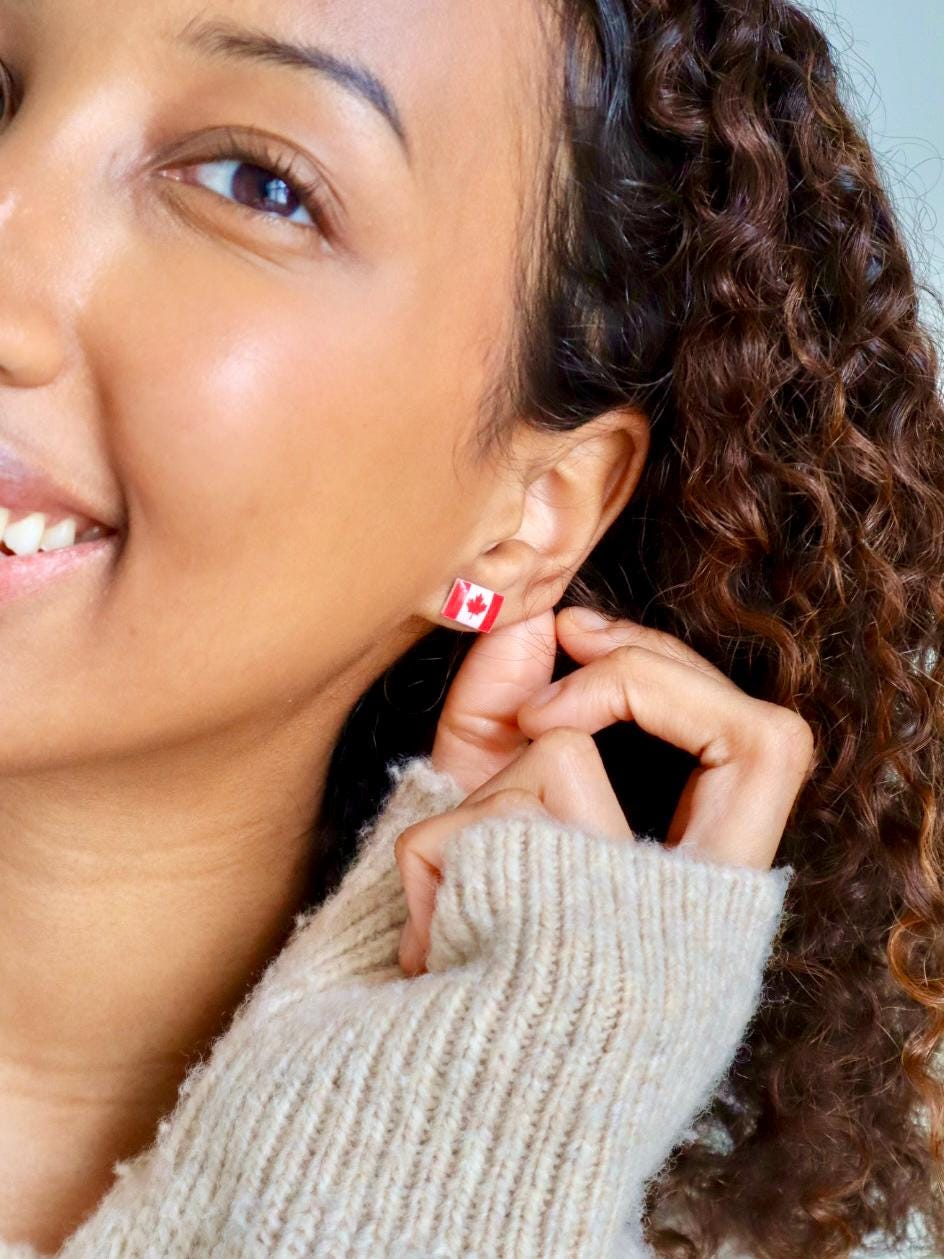 Canadian Flag Earrings