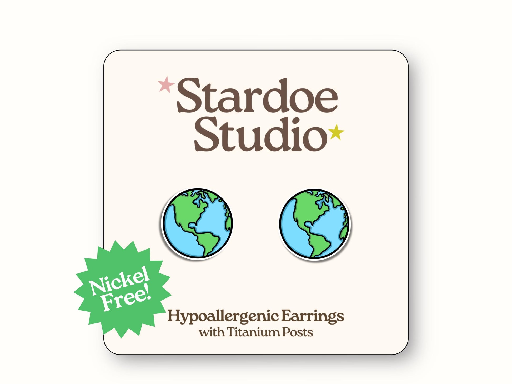 Planet Earth Globe Earrings