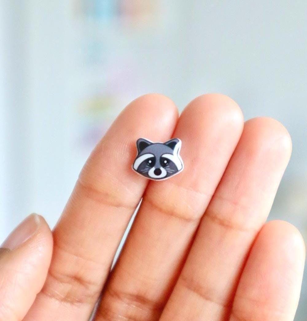 Raccoon Earrings