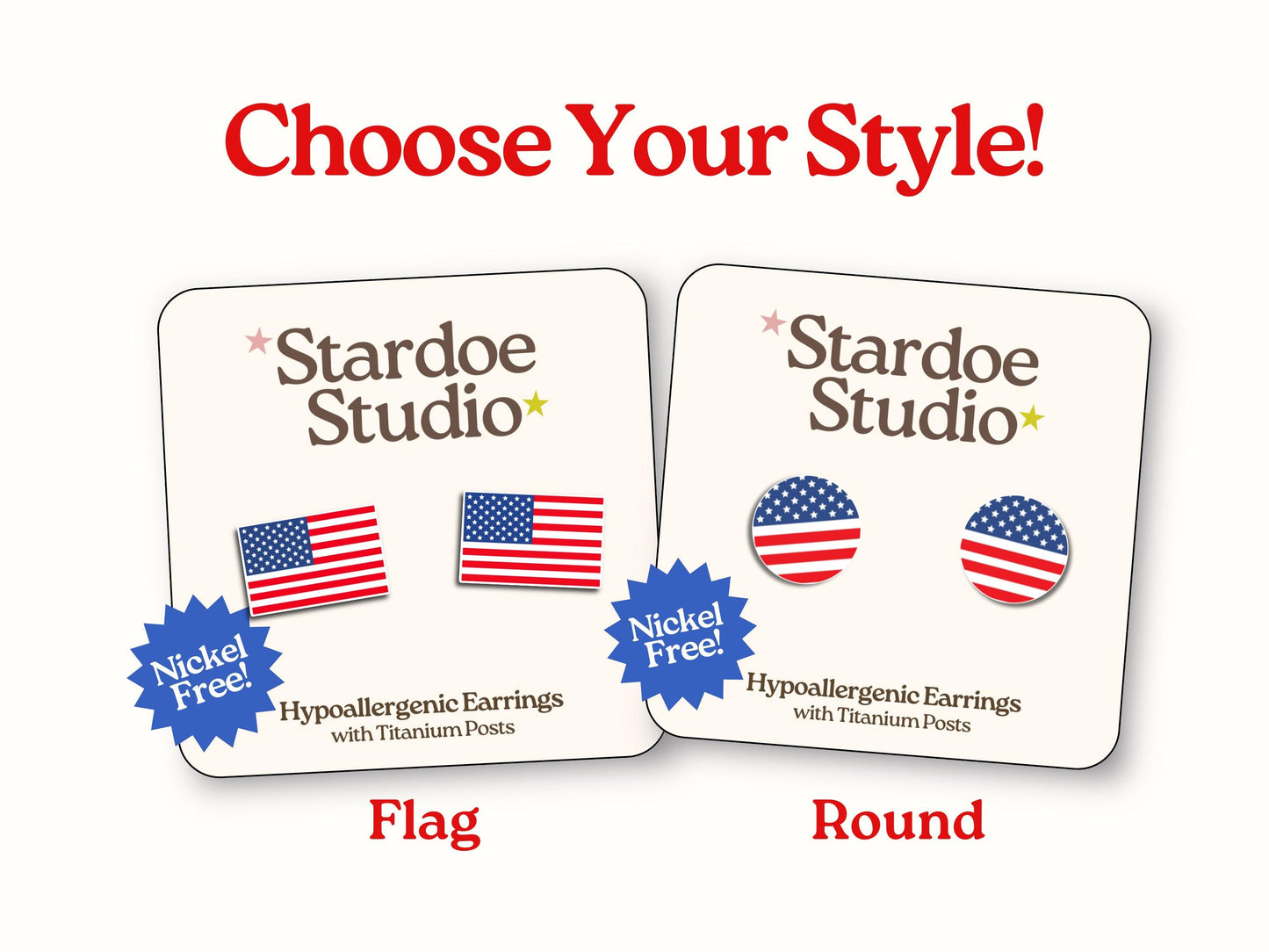 American Flag Earrings