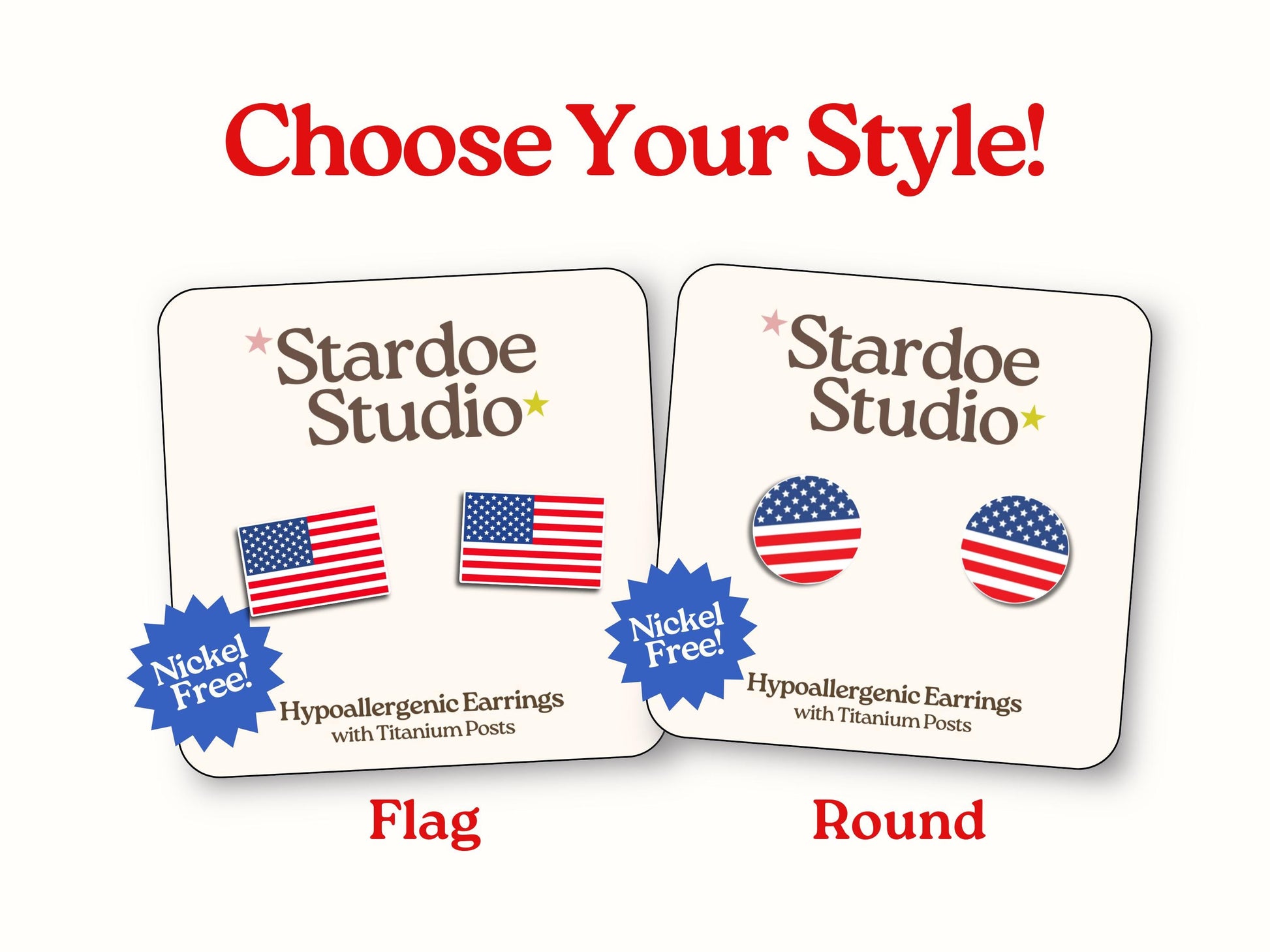 American Flag Earrings