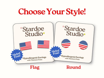 American Flag Earrings