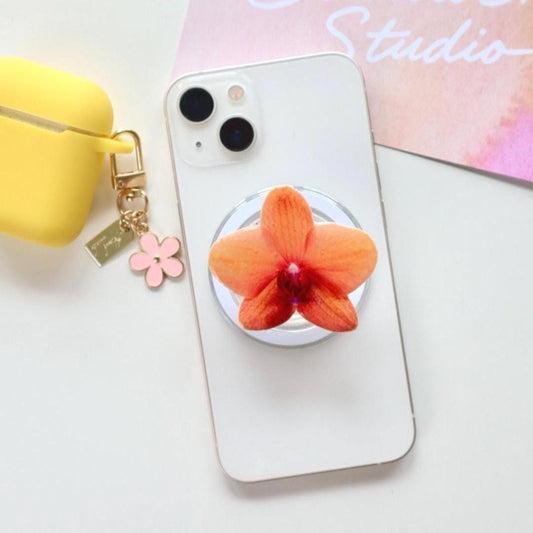 Orange Orchid Phone Grip